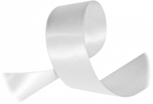 фото Сатиновая лента с тканым краем 10мм х 200 м, белая